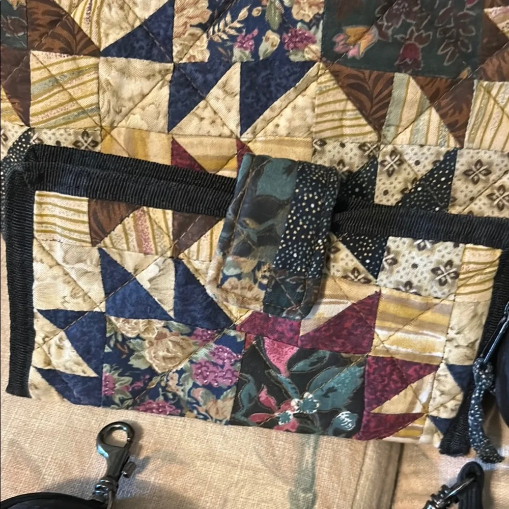 Elegant Patchwork Shoulder Bag - Multicolor - Picture 3 of 6